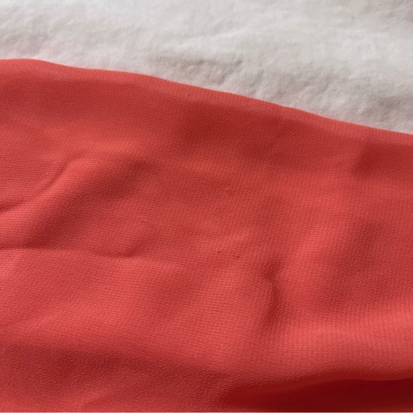 Covington Coral Chiffon Ruffle Blouse Layered Ruffle Top Women’s Small Coquette - Picture 13 of 14